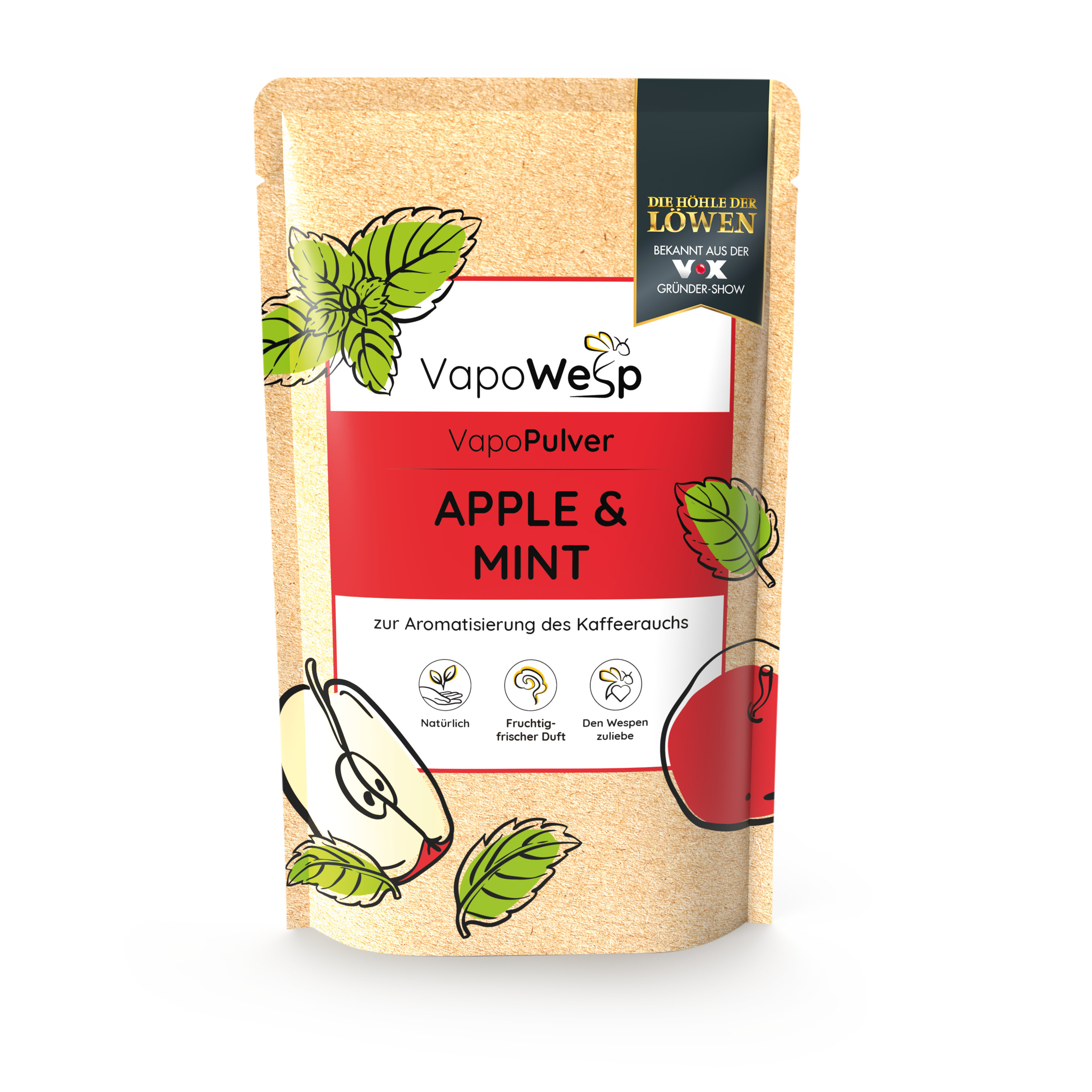 VapoWesp Pulver Apple & Mint (100 g) - Aus Höhle der Löwen bekannt -