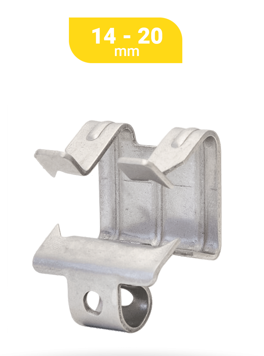 Trägerklemme Edelstahl 14-20 mm, 100 St.