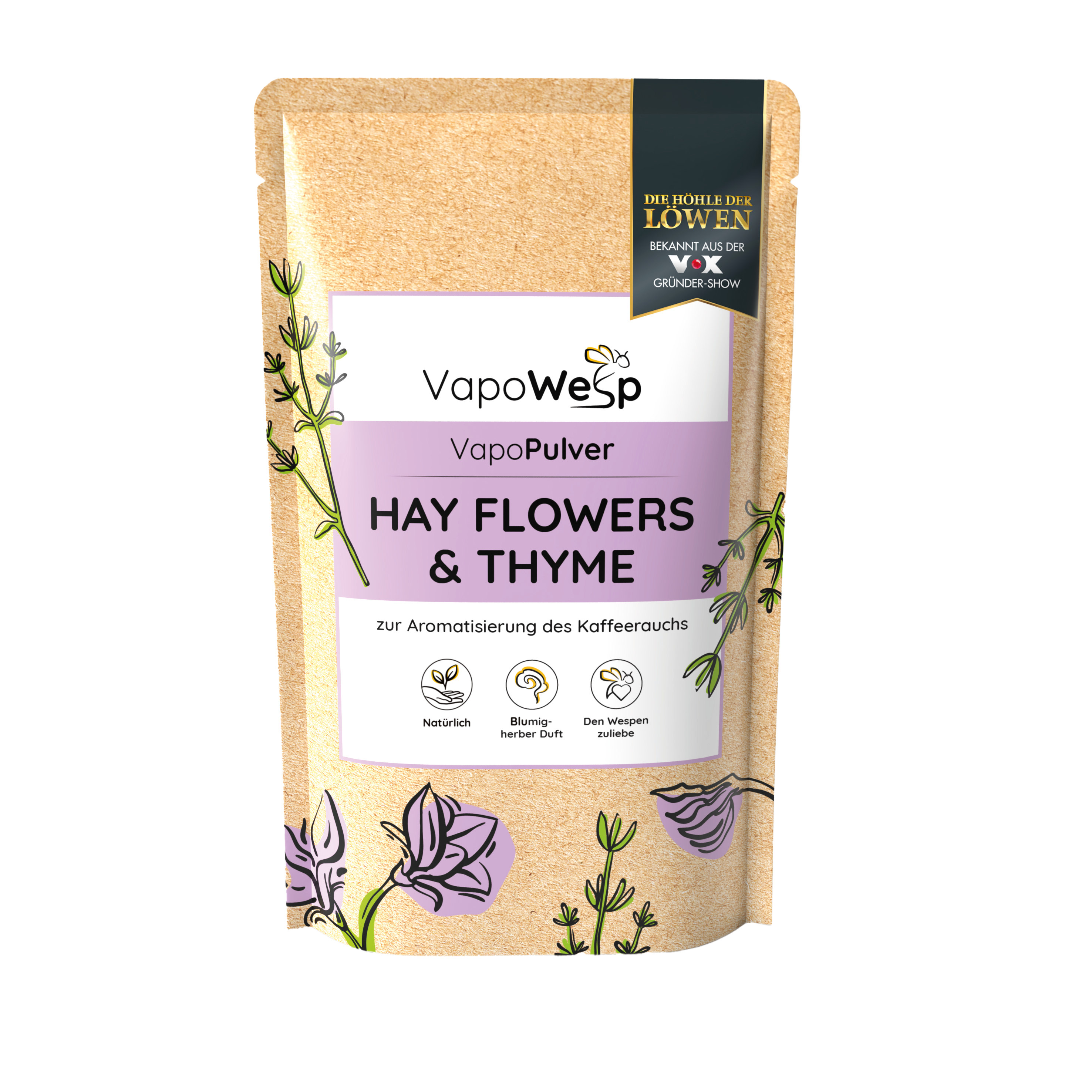 VapoWesp Pulver  Flowers & Thyme (100 g) - Aus Höhle der Löwen bekannt -