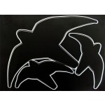 Greifvogel-Silhouetten schwarz